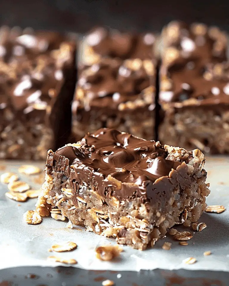 No Bake Chocolate Oatmeal Bars