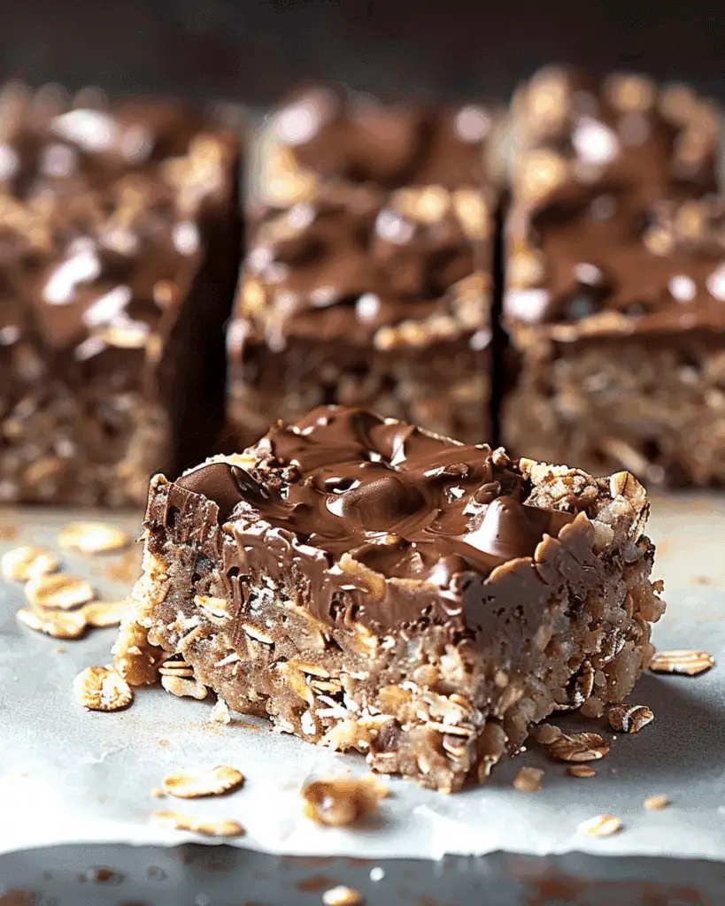 No Bake Chocolate Oatmeal Bars