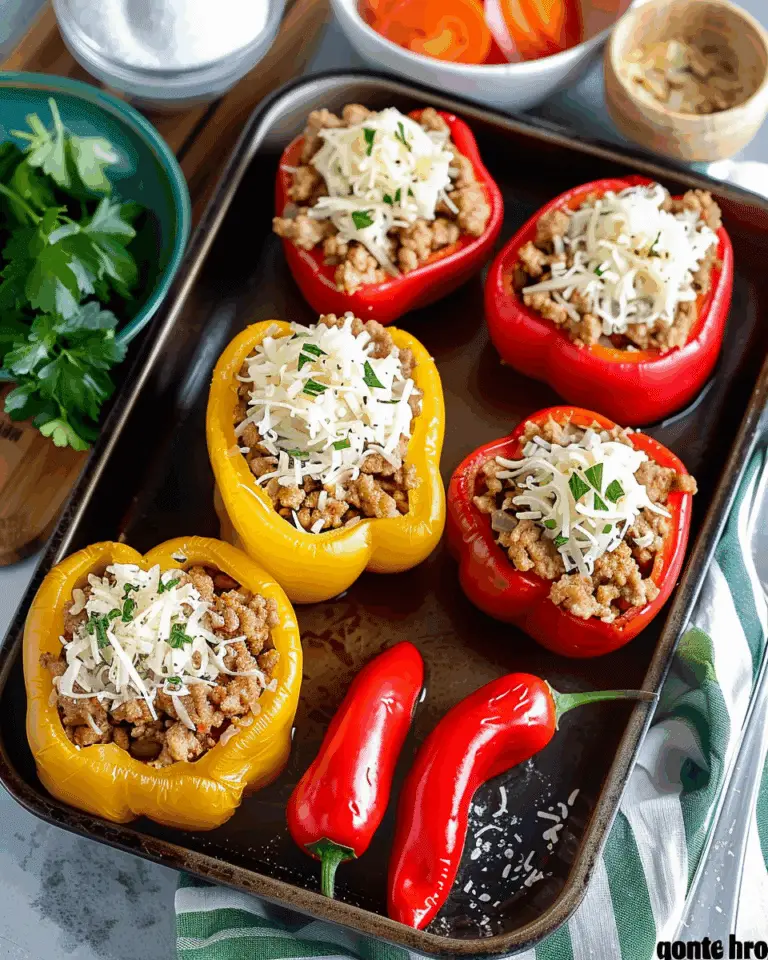 Ground Turkey Stuffed Peppers