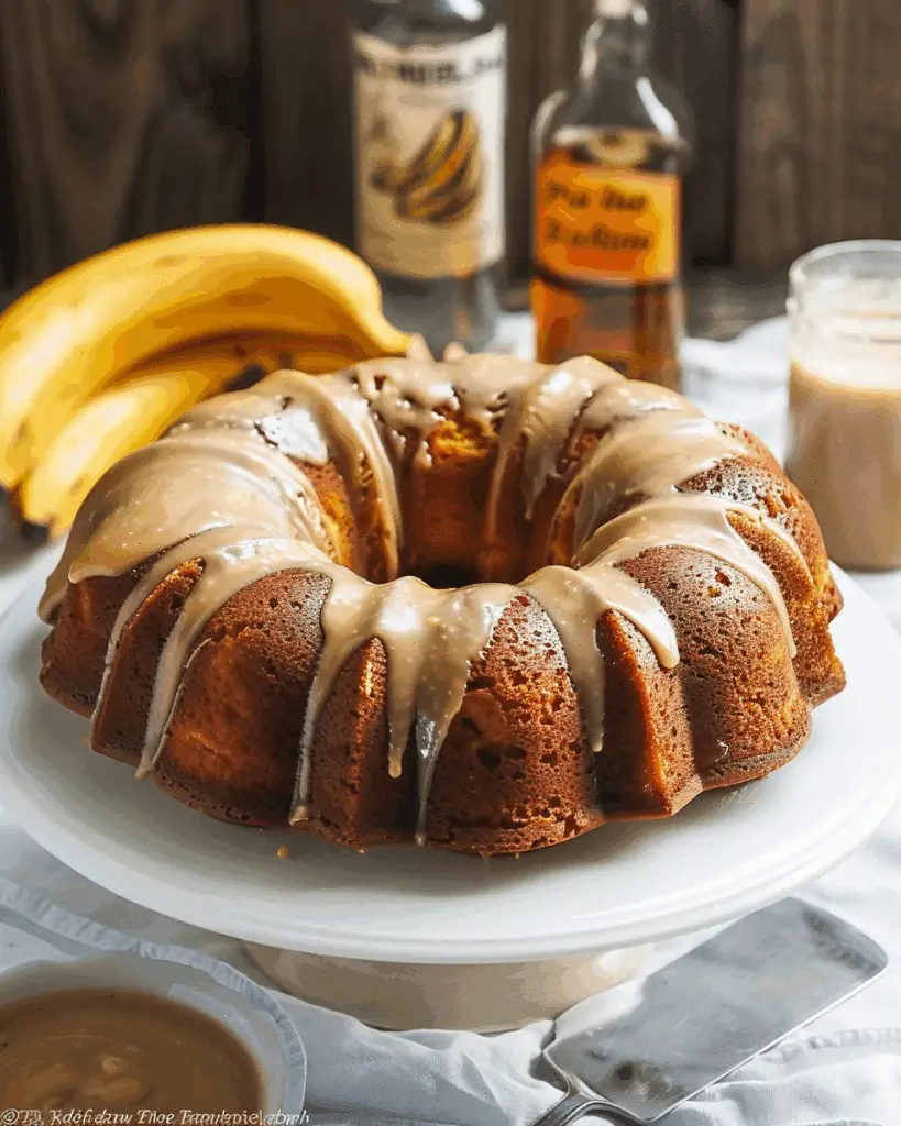 Gluten Free Banana Rum Bundt Cake