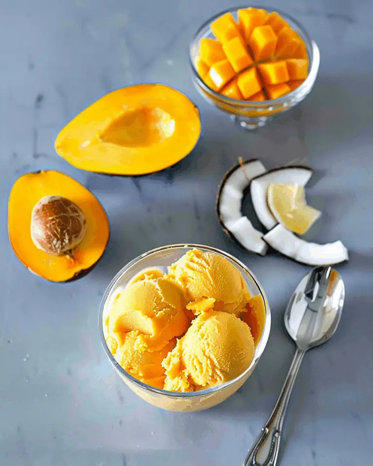 Mango Sorbet with Coconut Milk