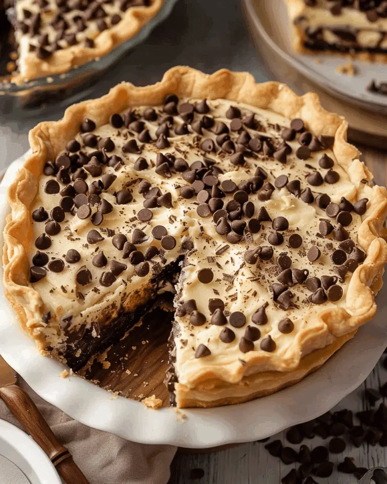 Chocolate Chip Funny Cake Pie