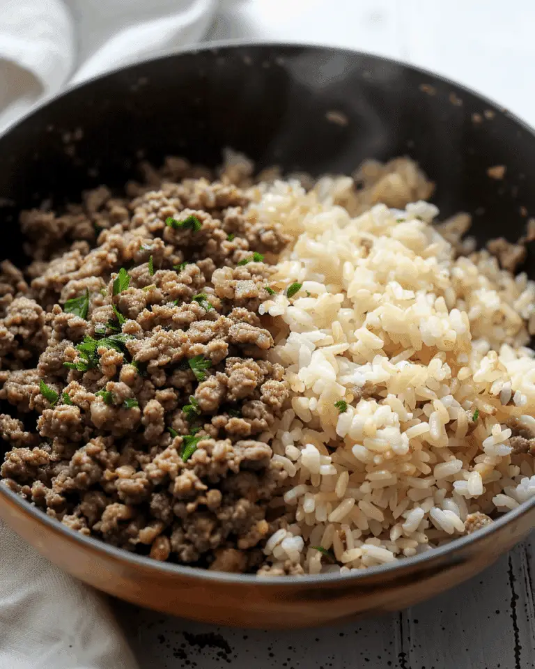 Mediterranean Ground Beef and Rice
