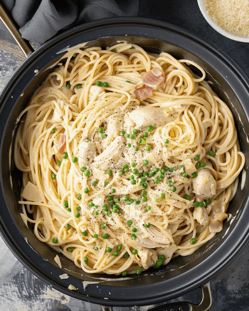 Slow Cooker Chicken Carbonara