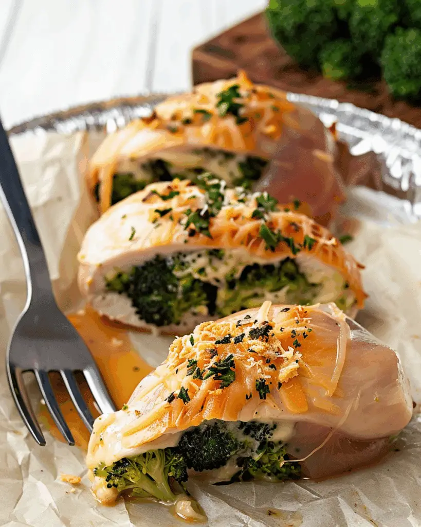 Broccoli and Cheese Stuffed Chicken Breast