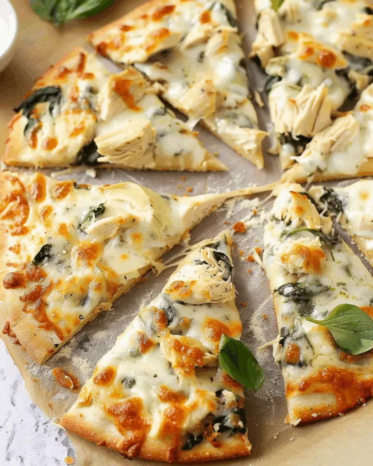 Chicken Spinach Artichoke Pizza