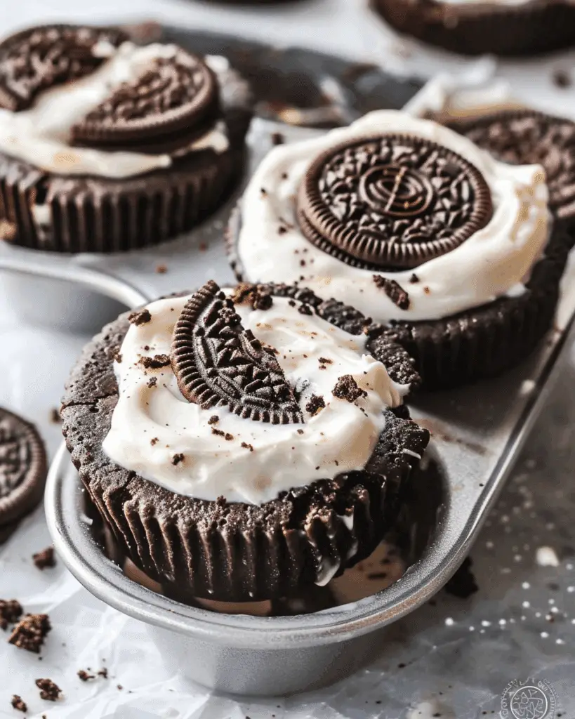 Gluten Free Oreo Ice Cream Cupcakes