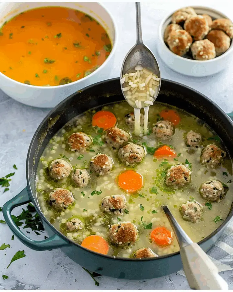 Italian Wedding Soup with Parmesan Meatballs