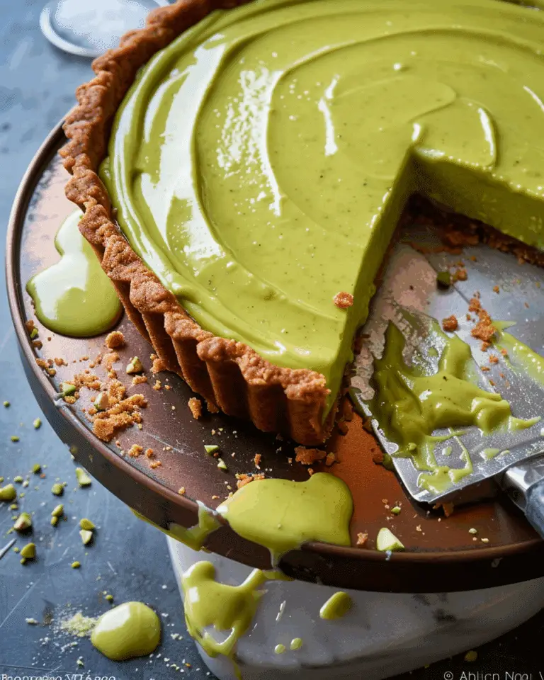 Creamy Pistachio Tart with Rich Pistachio