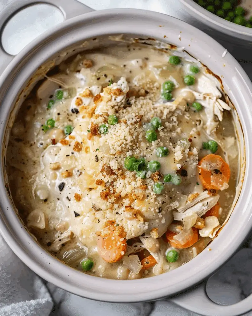 Slow Cooker Garlic Parmesan Chicken Stew