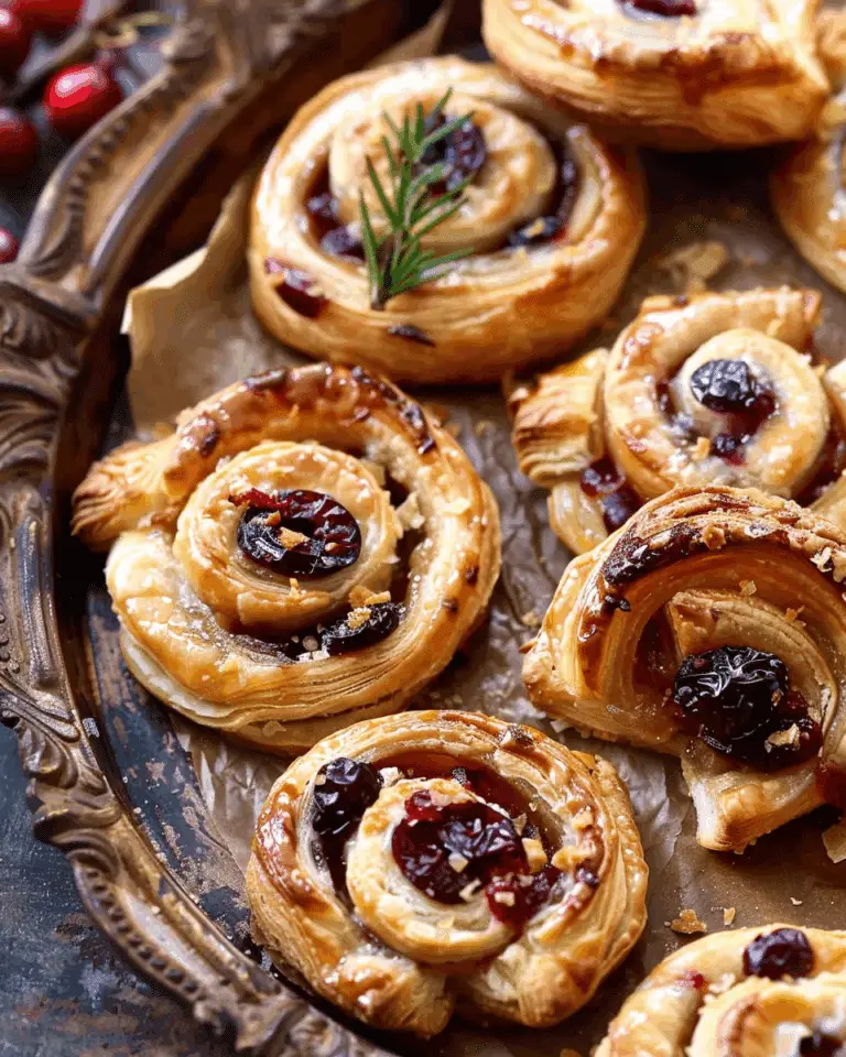 Cranberry Goat Cheese Puff Pastry Swirls
