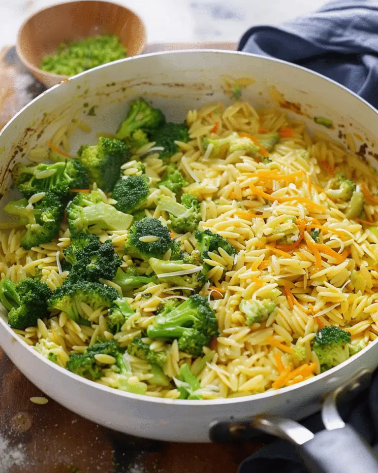 Broccoli Cheddar Orzo