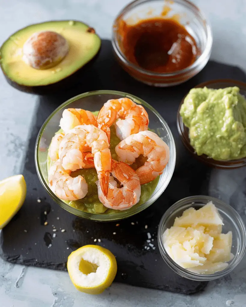 Shrimp Cocktail in Avocado Bowls