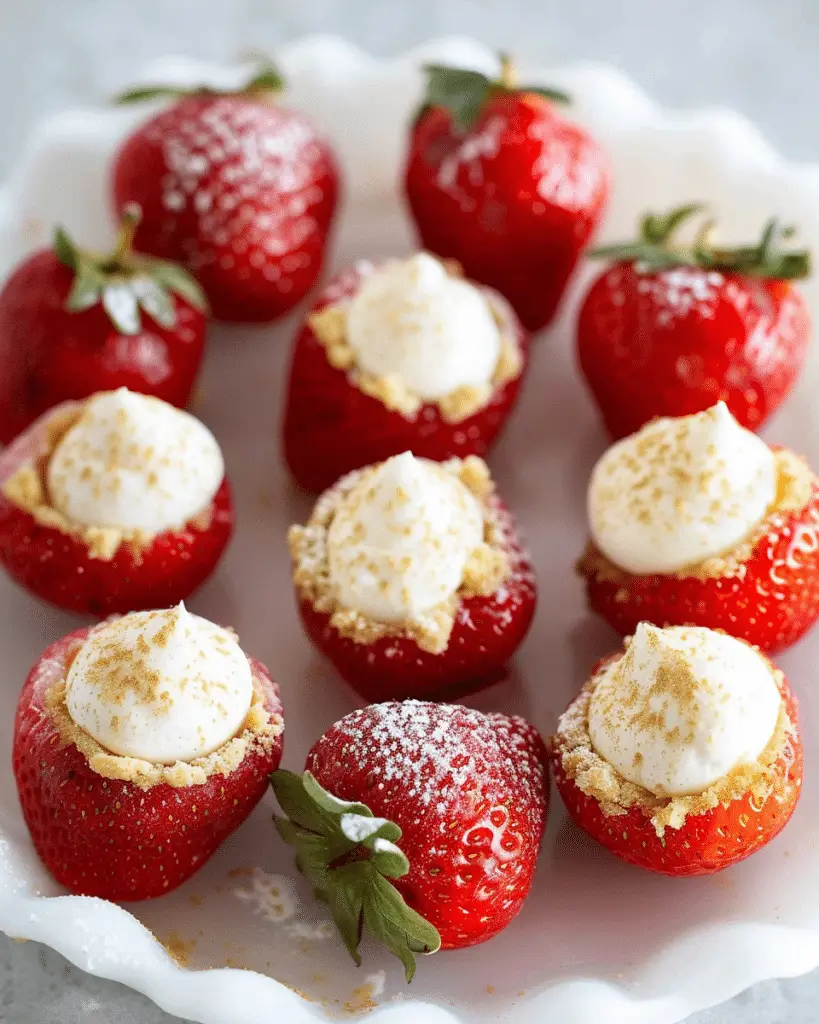 Cheesecake Stuffed Strawberries