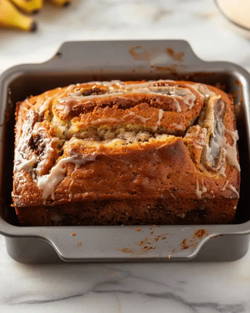 Cinnamon Roll Banana Bread