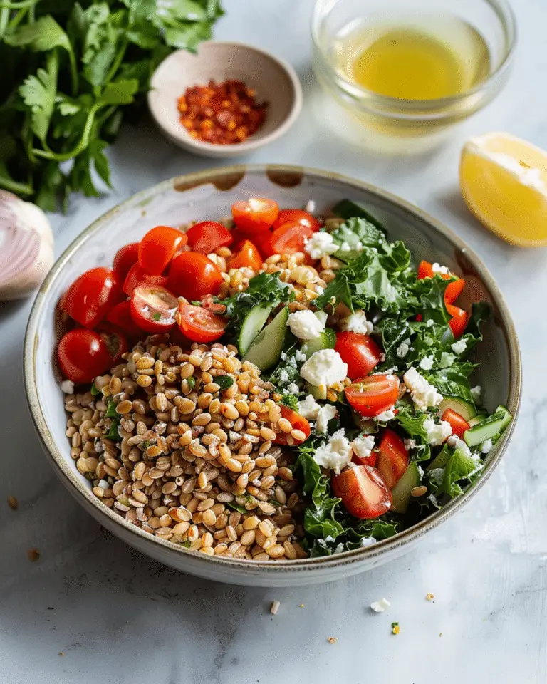 Mediterranean Kale & Farro Salad
