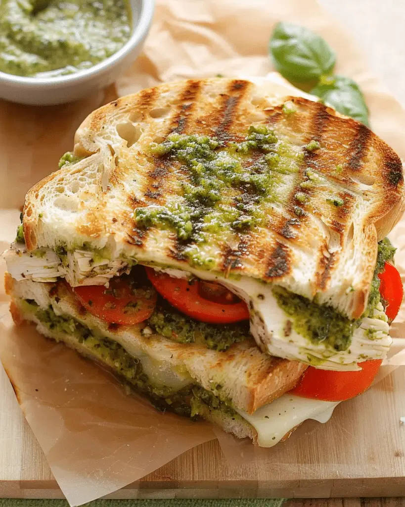 Chicken Caprese Pesto Panini