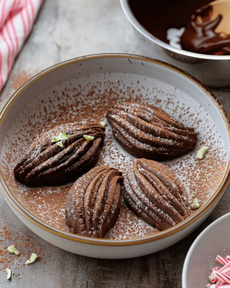 Chocolate Peppermint Madeleines recepe
