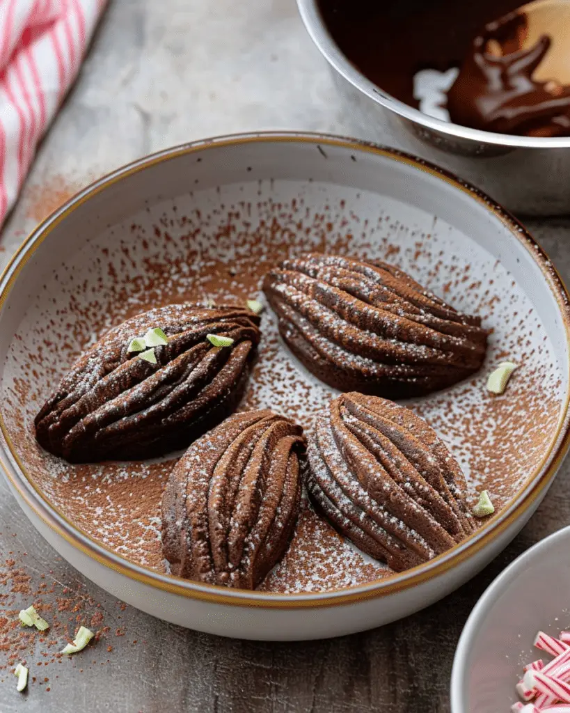 Chocolate Peppermint Madeleines recepe