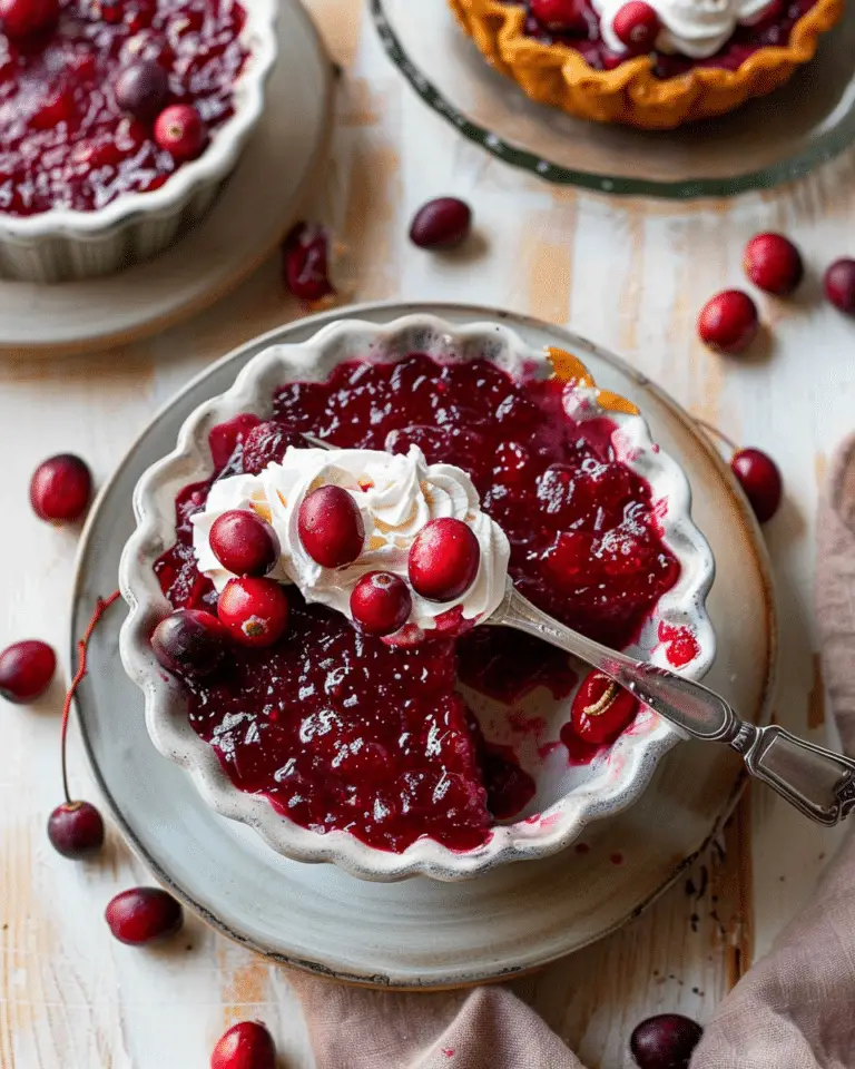 Cranberry Curd Tart