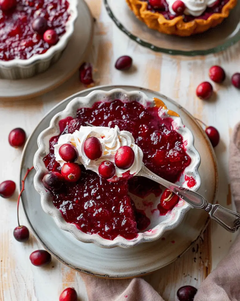 Cranberry Curd Tart