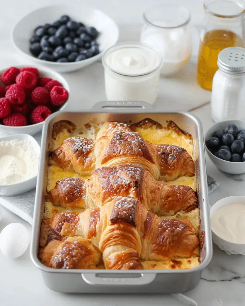 Croissant Breakfast Casserole