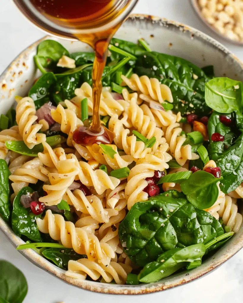 Mandarin Spinach Pasta Salad
