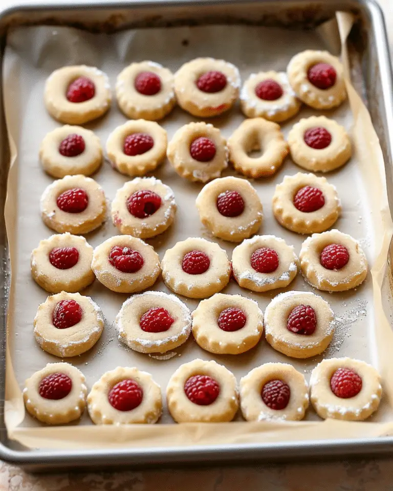 Raspberry Almond Thumbprint Cookies