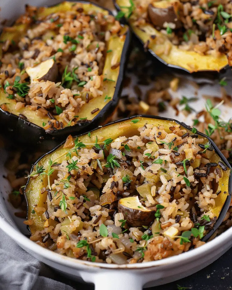 Wild Rice Stuffed Acorn Squash