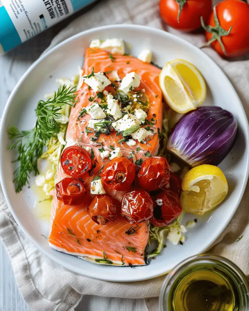 Baked Feta Salmon