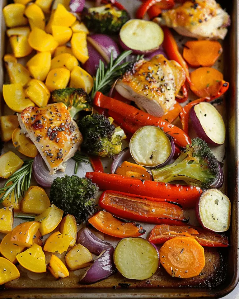 Sheet Pan Chicken with Rainbow Vegetables