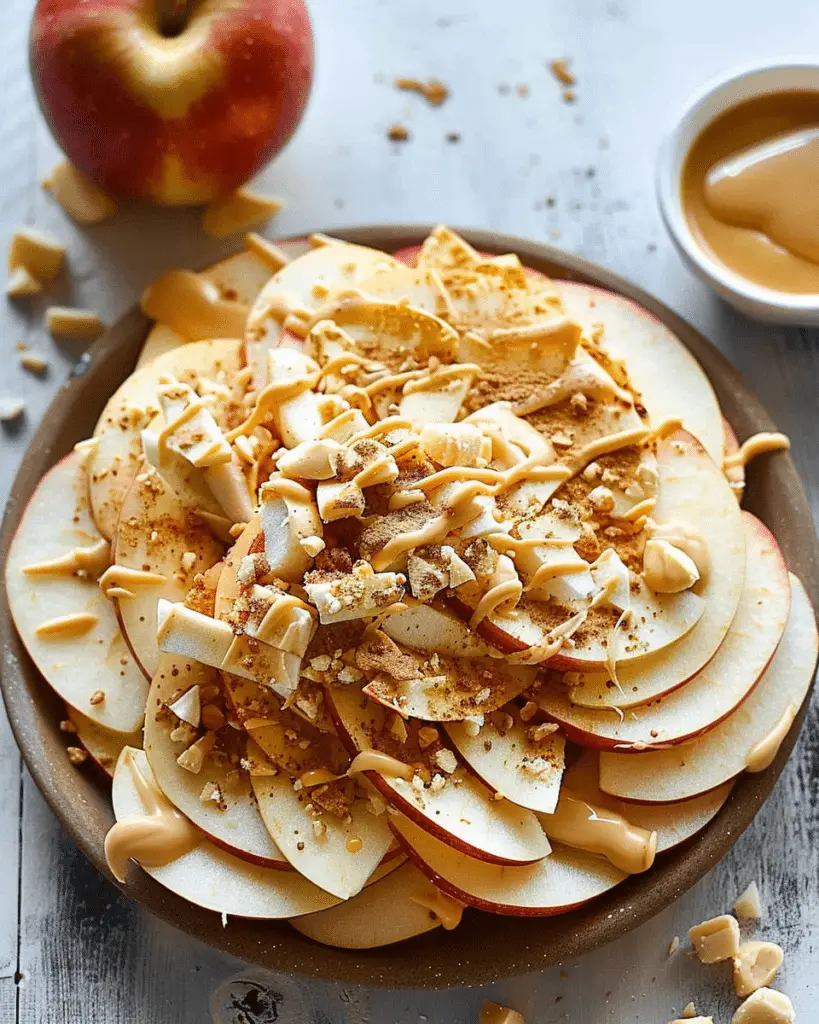 Apple Nachos with Peanut Butter
