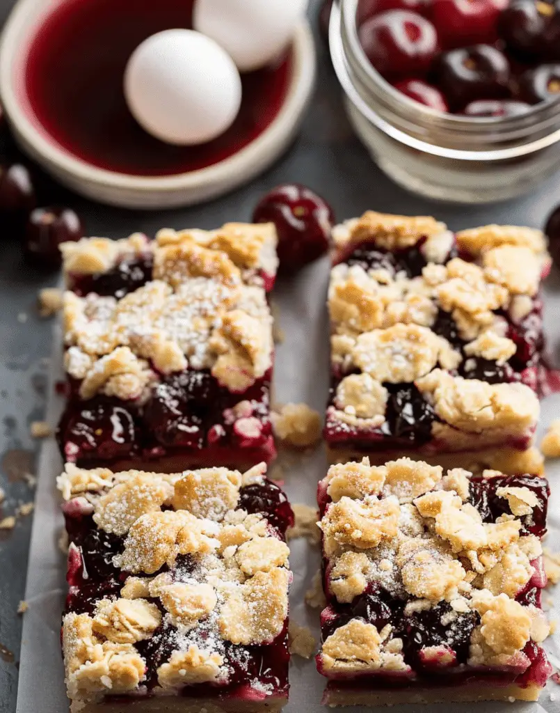 Crumb-Topped Cherry Pie Bars