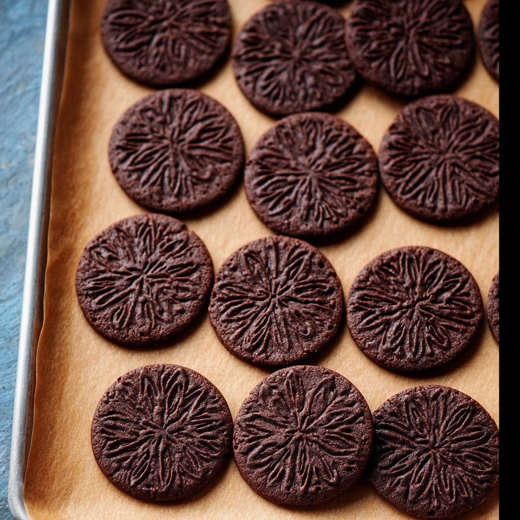 Stamped Chocolate Espresso Cookies