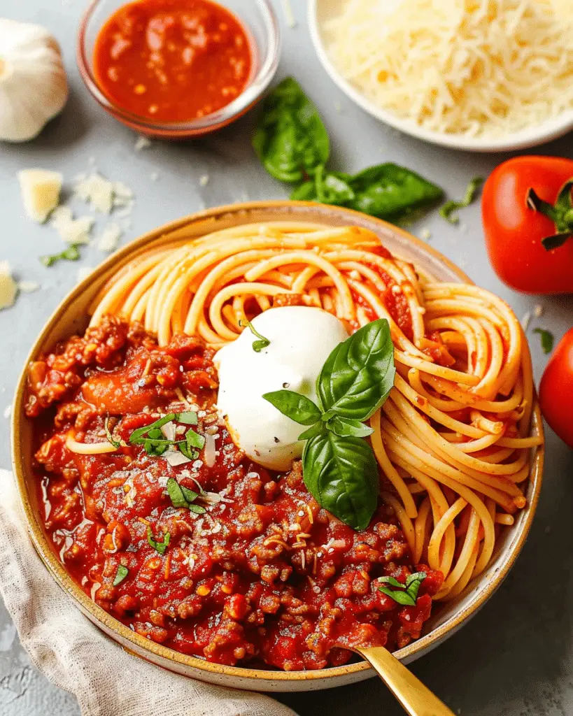 High Protein Instant Pot Spaghetti