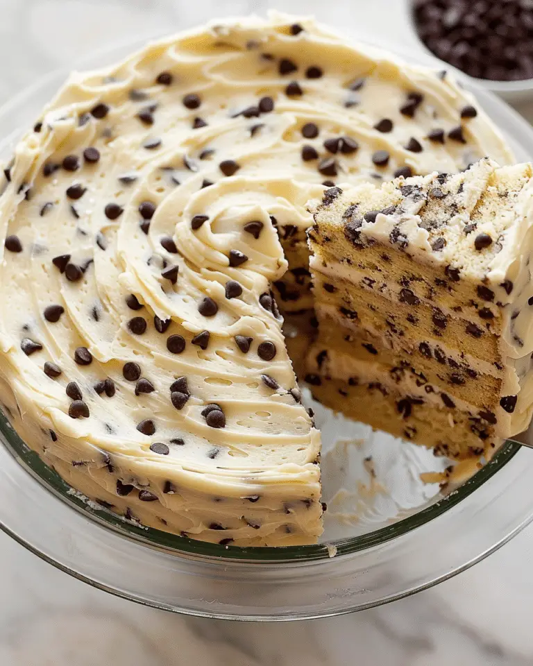 Chocolate Chip Cake with Ganache Drip