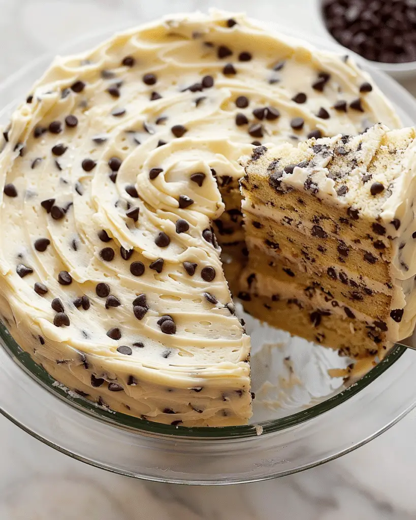 Chocolate Chip Cake with Ganache Drip