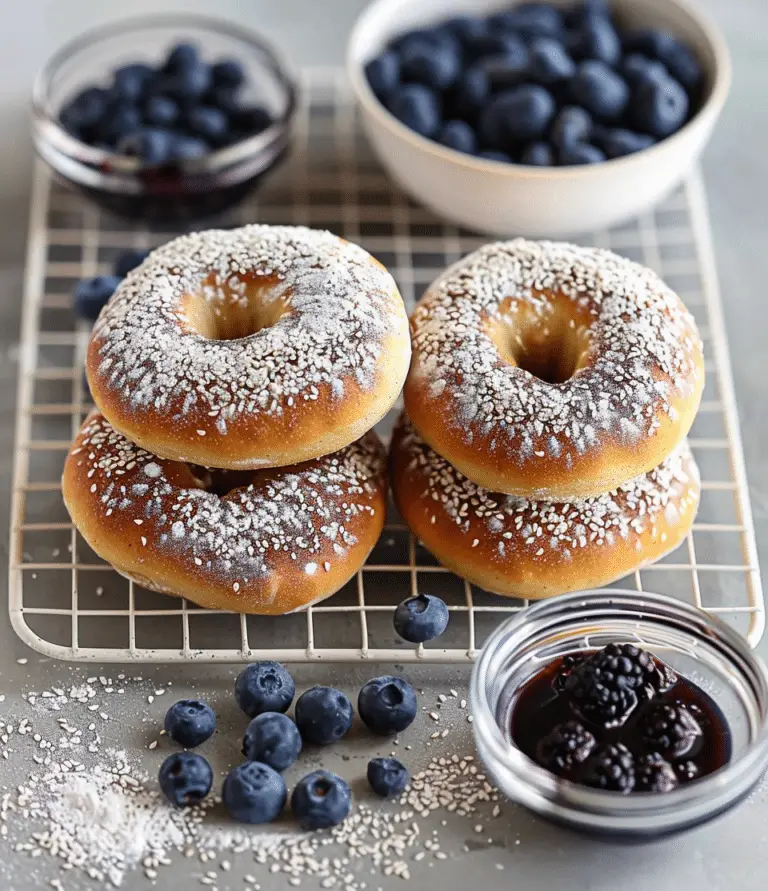 Homemade Blueberry Bagels