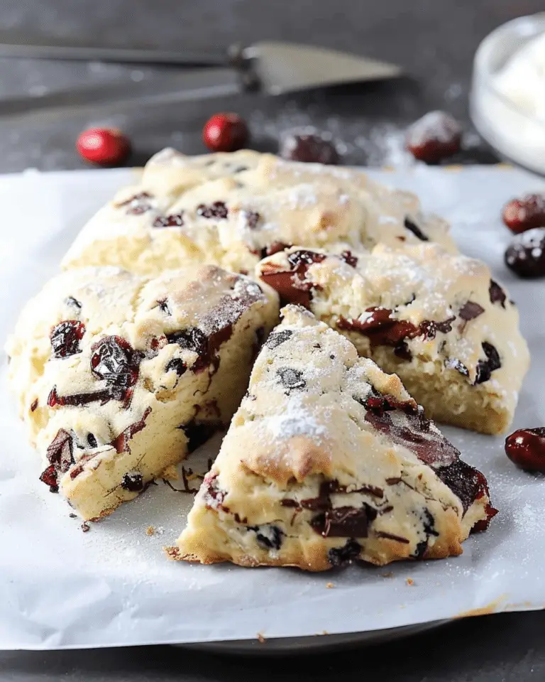 Dark Chocolate Cranberry Scones