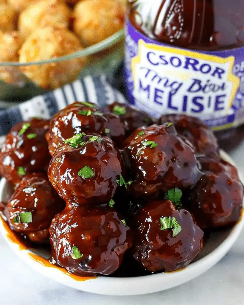 Grape Jelly BBQ Meatballs
