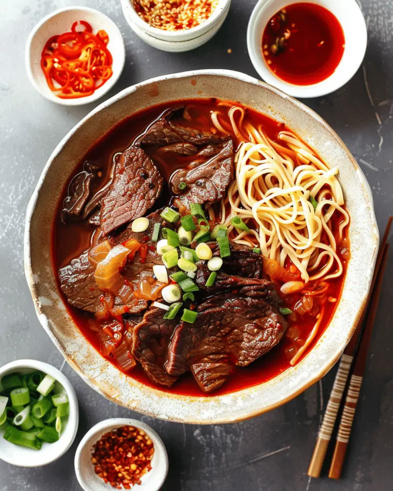 Kimchi Beef Noodle Soup