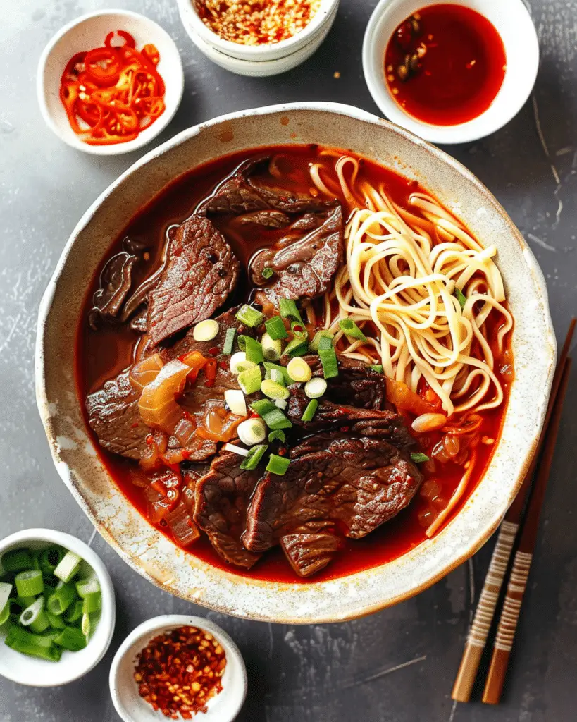 Kimchi Beef Noodle Soup
