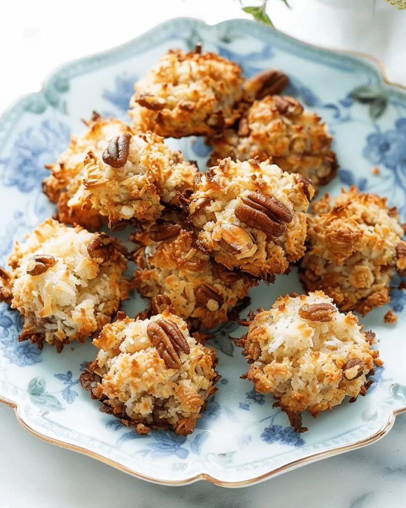 Coconut Macaroon Cookies with Pecans