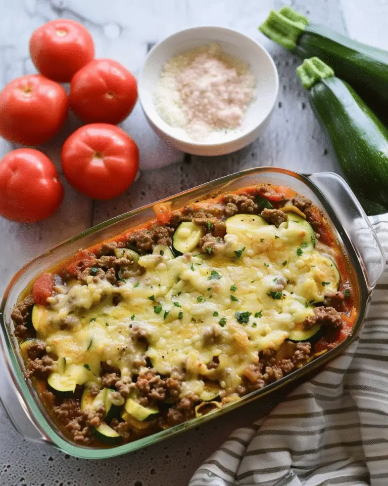 Ground Beef and Zucchini Casserole
