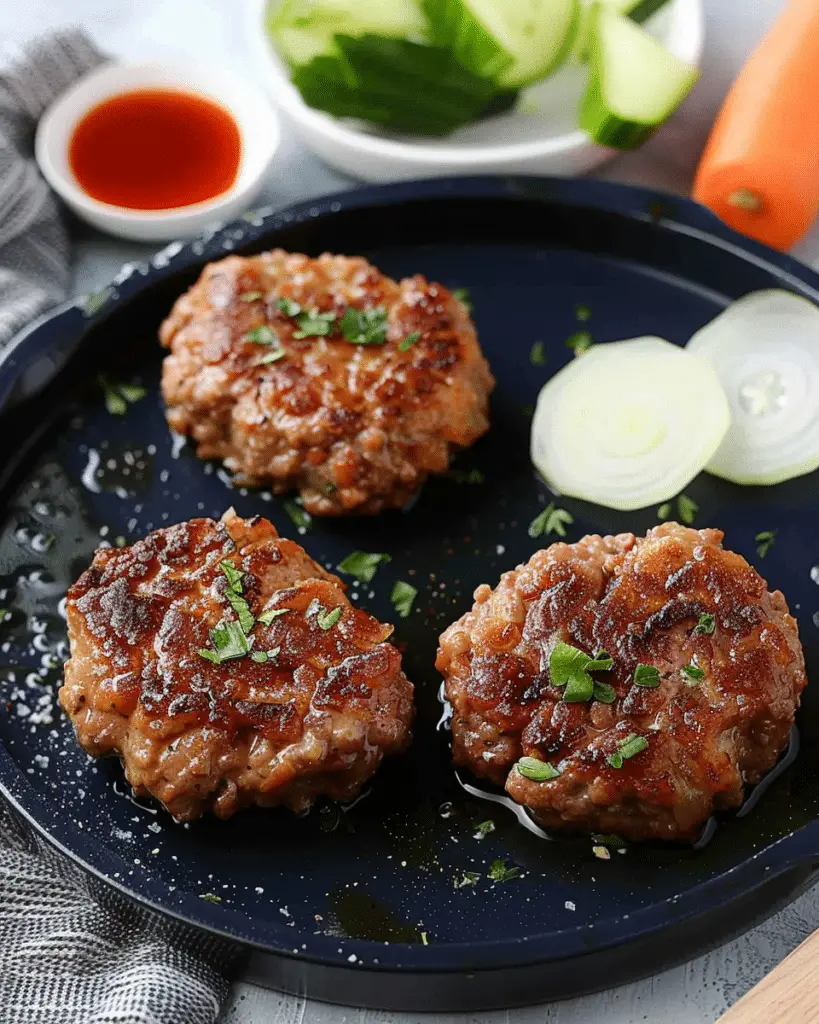 Mushroom Gravy Smothered Rissoles