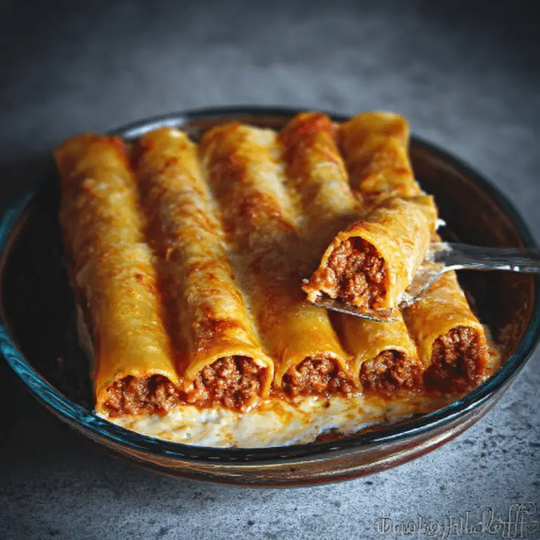 Stuffed Beef Cannelloni with Bechamel Sauce