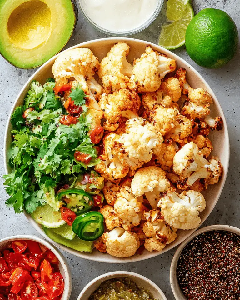 Chili‑Lime Roasted Cauliflower Quinoa Bowls