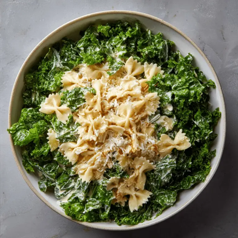 Kale Pasta Caesar Salad