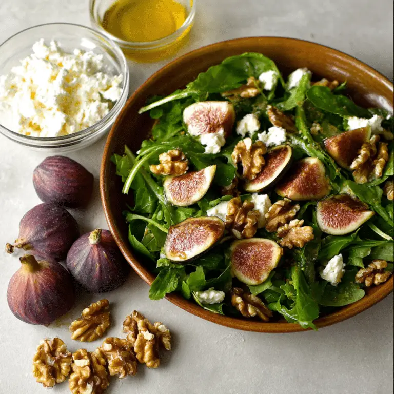 Fig Salad with Goat Cheese and Walnuts