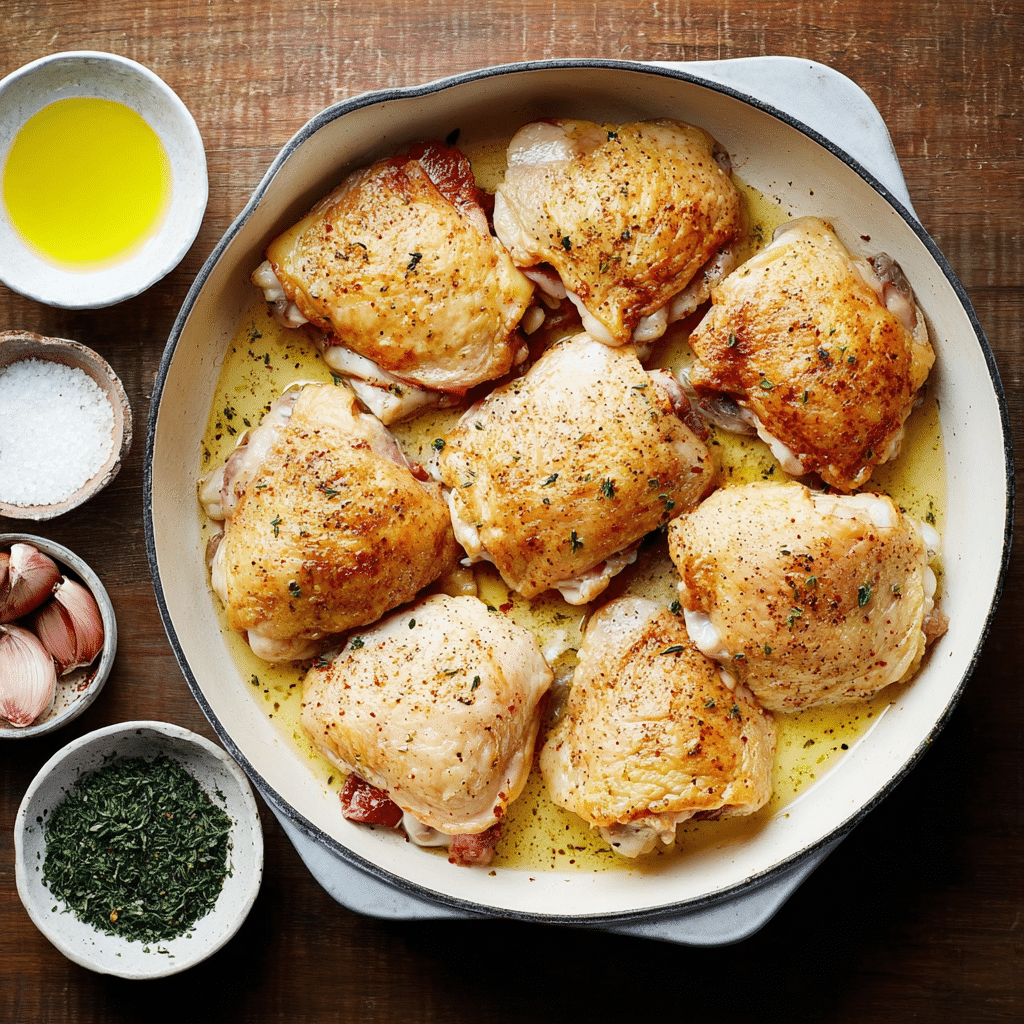 Easy Skillet Chicken Thighs
